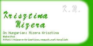 krisztina mizera business card